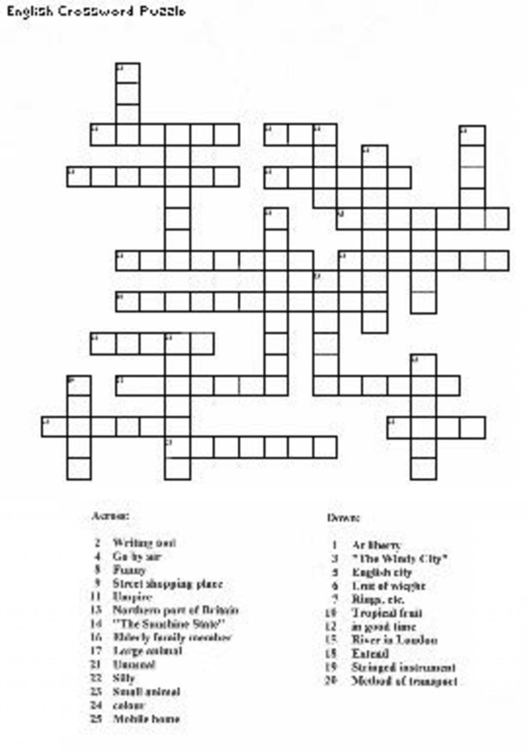 Free Printable Make Your Own Crossword Puzzle Fanny Printable