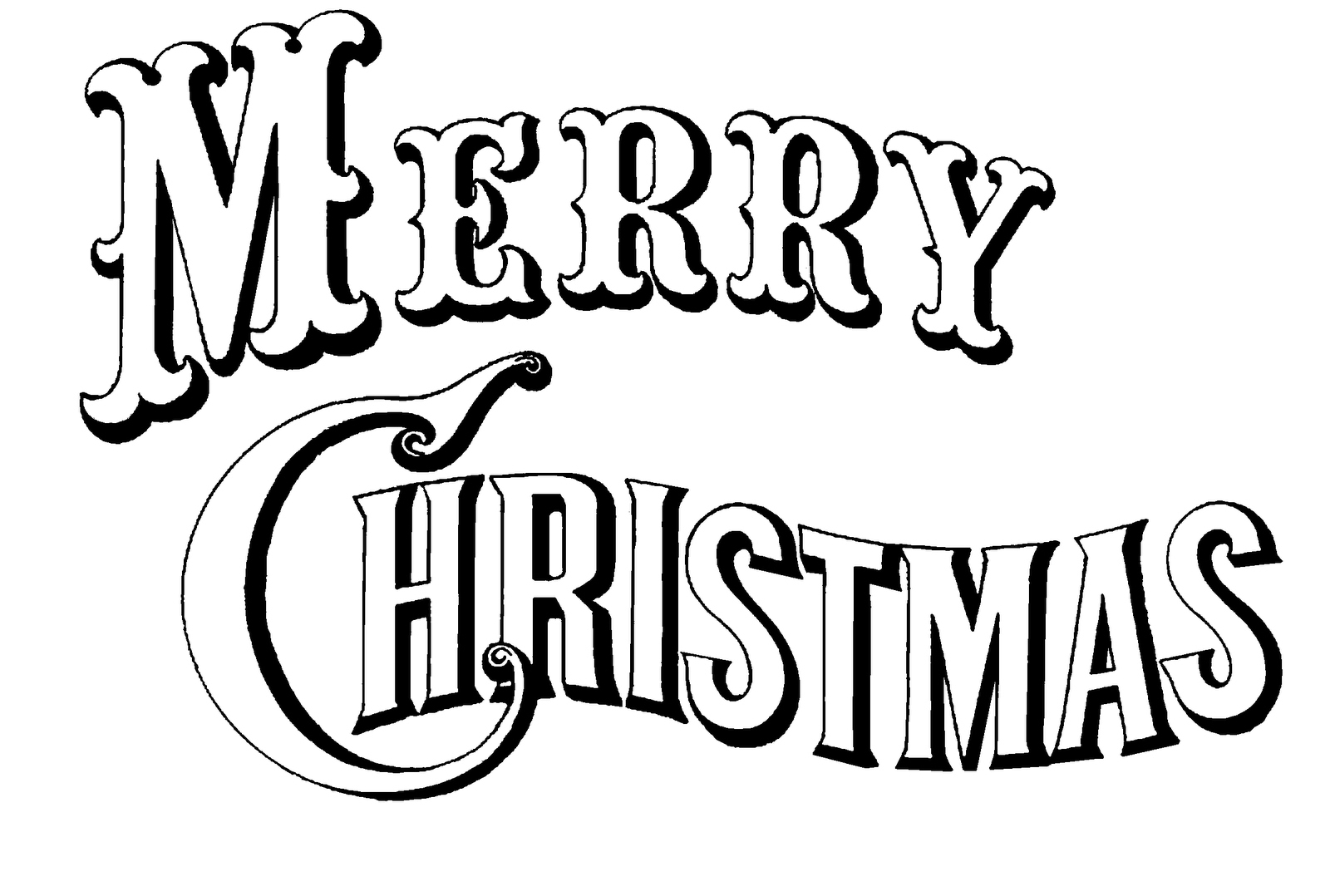 Merry Christmas Stencil Free Printable