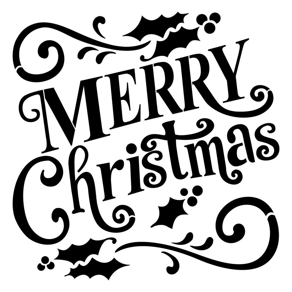 Merry Christmas Stencil Free Printable Free Printable