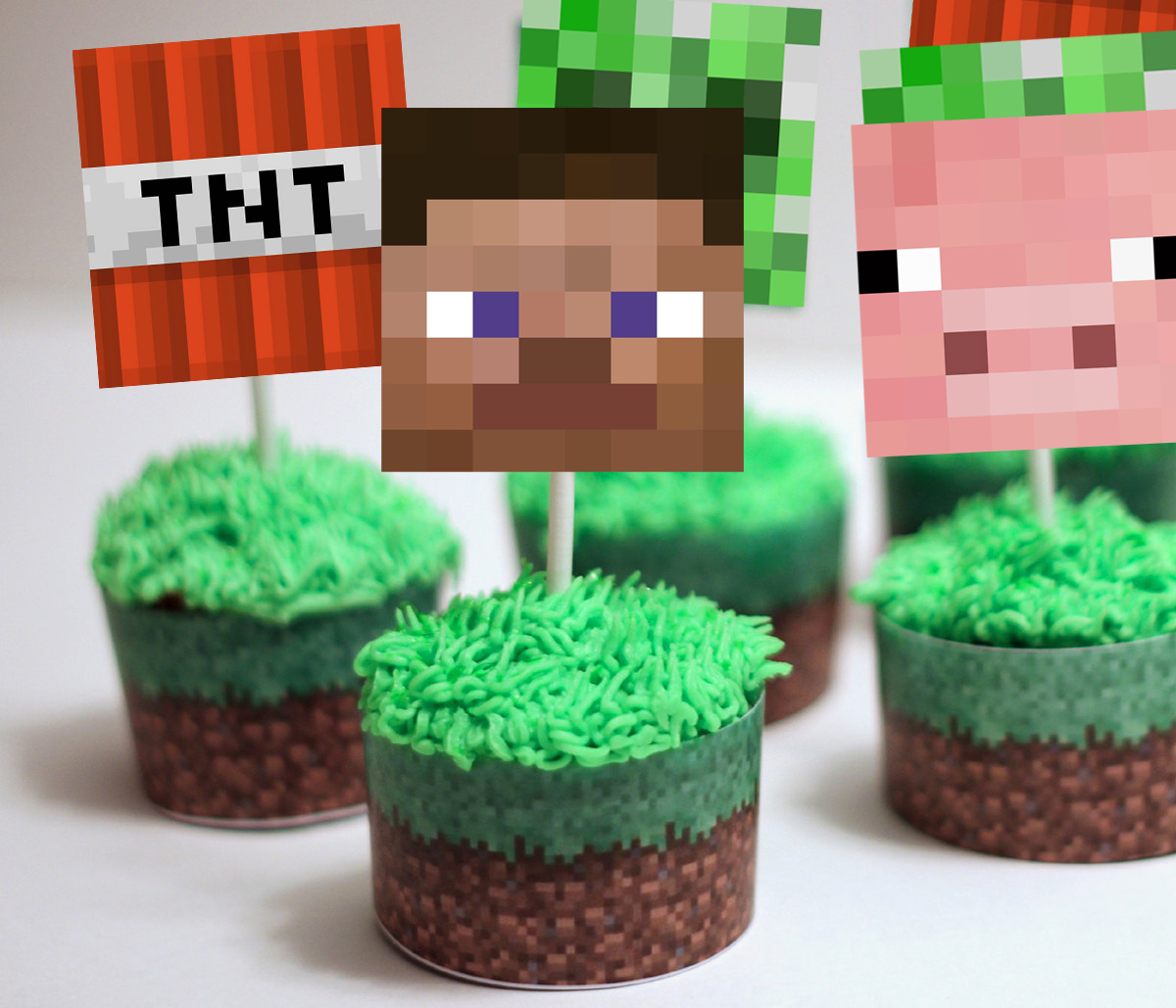 Minecraft Cupcake Toppers Wrappers Magical Printable