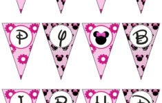 Minnie Mouse Pink Birthday Banner Printable By Zdesignsbyrosina