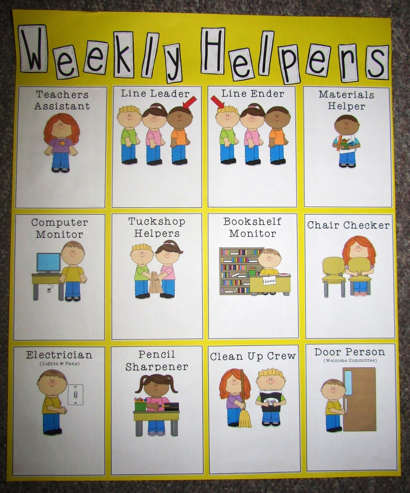 Miss Mac Classroom Jobs Chart Classroom Jobs Classroom Job Chart 