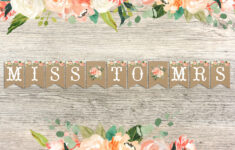 miss to mrs banner floral bridal shower banner bridal shower etsy Miss To Mrs Banner Floral Bridal Shower Banner Bridal Shower Etsy