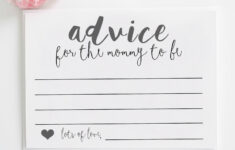 Mommy Advice Cards Printable Advice For The By CKweddingcrafts