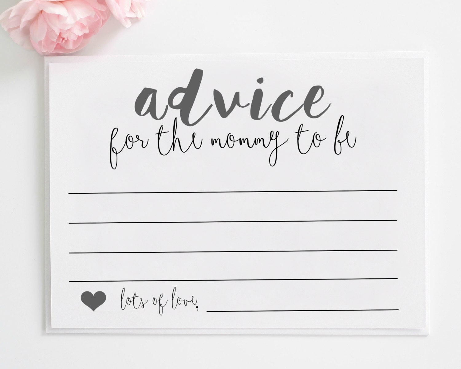 Mommy Advice Cards Printable Advice For The By CKweddingcrafts