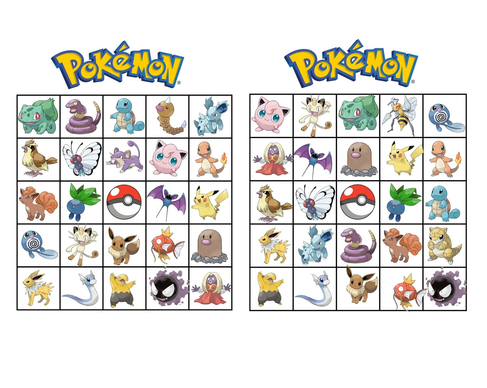 Musings Of An Average Mom Pokemon Bingo