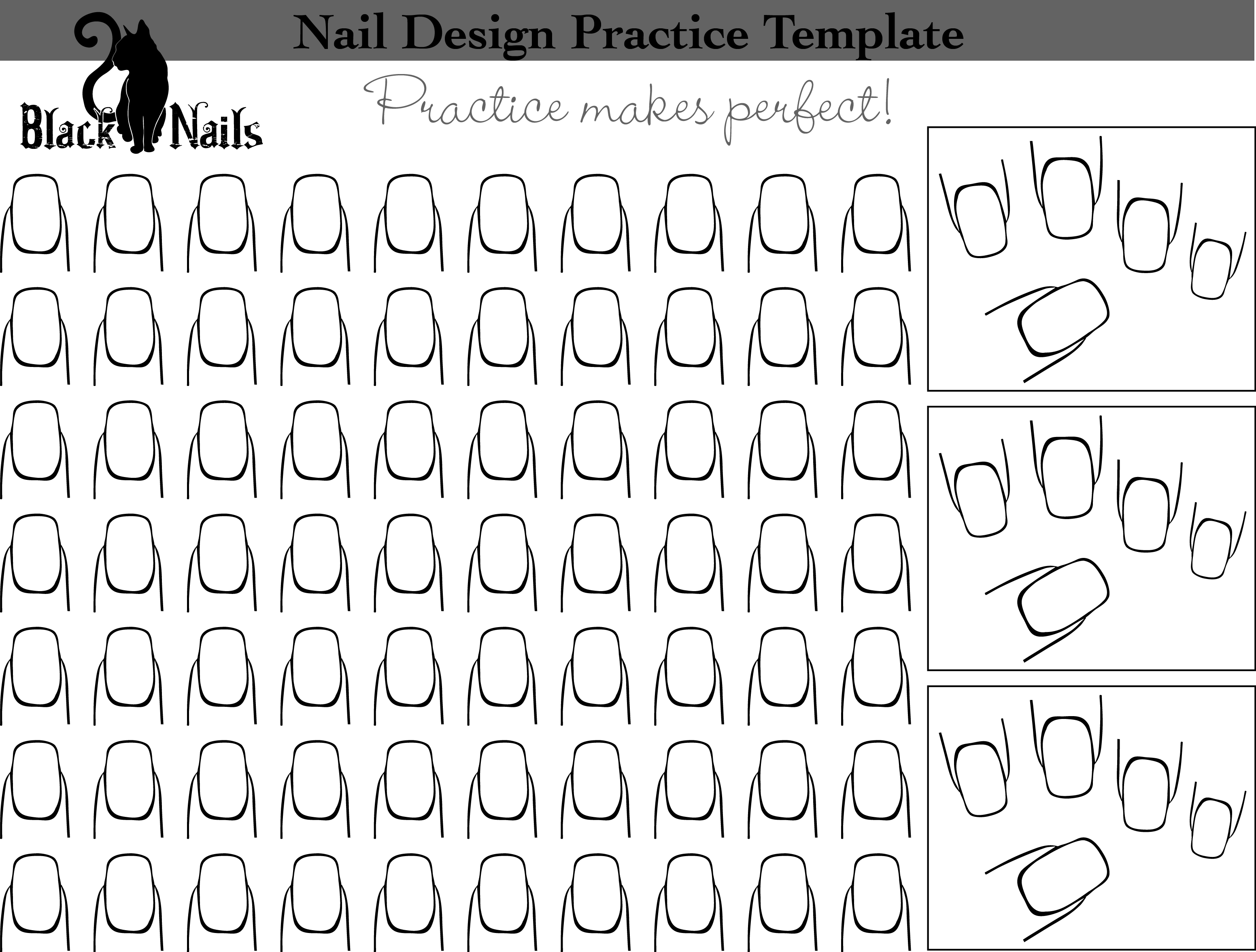 Nail Art Design Practice SheetNail Art Design Practice Sheet 