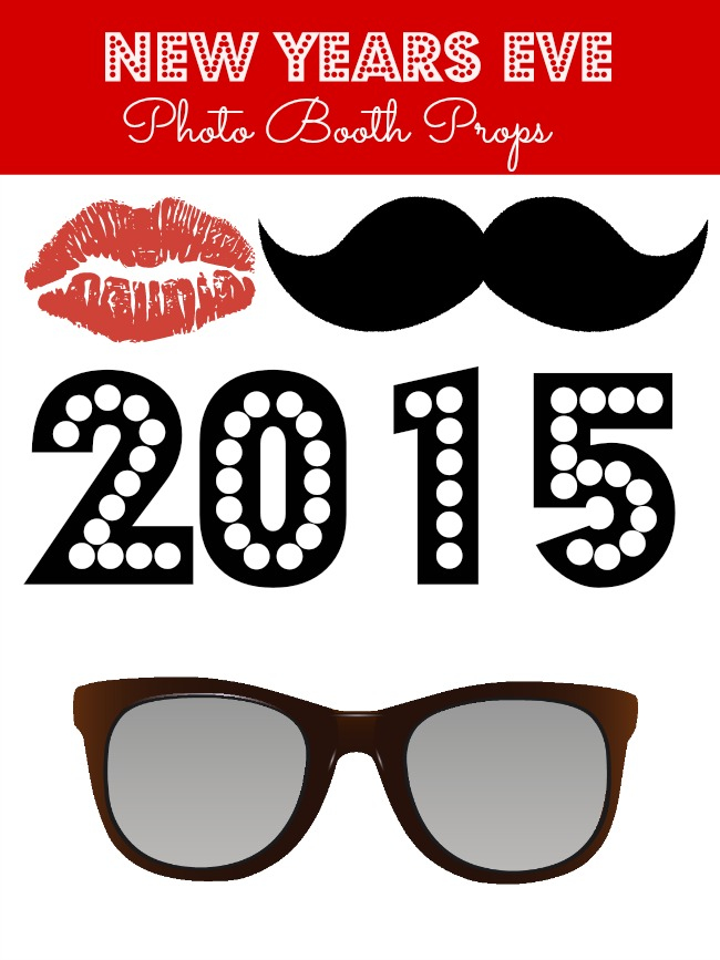 New Years Eve FREE Printable Photo Booth Props Debt Free Spending