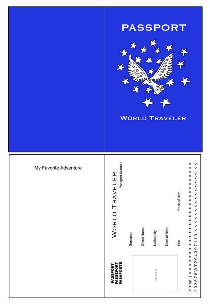 Passport Template 19 Free Word PDF PSD Illustrator Format 