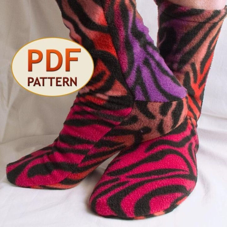 pattern-to-make-fleece-socks-fleece-socks-fleece-projects-sewing