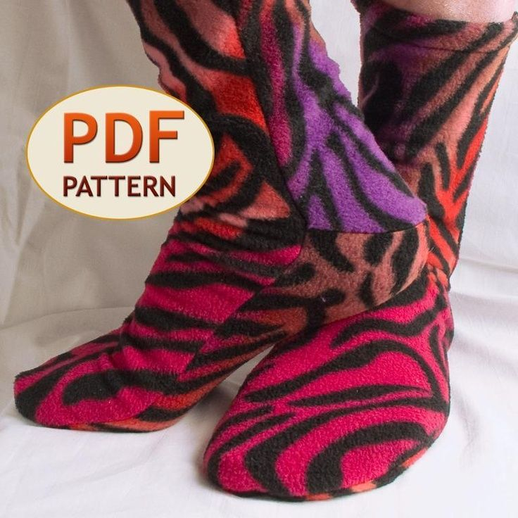 Pattern To Make Fleece Socks Fleece Socks Fleece Projects Sewing