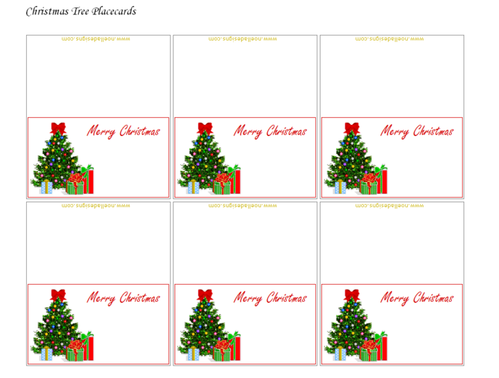 Free Printable Christmas Table Name Cards