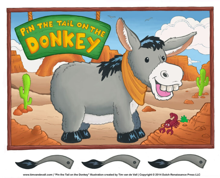 Free Printable Pin The Tail On The Donkey