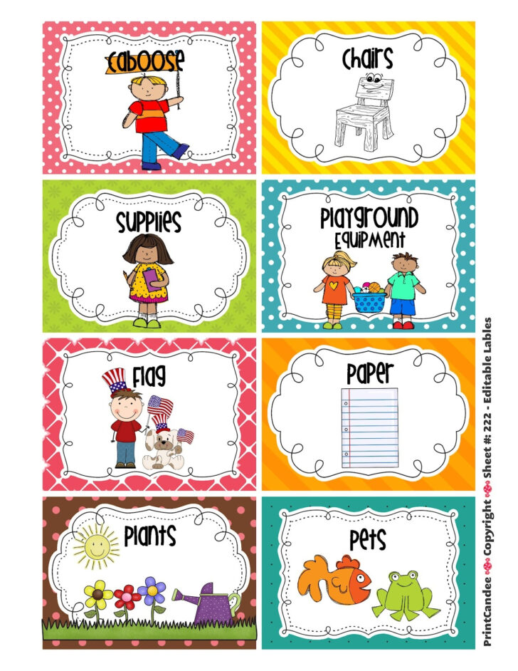 Free Printable Preschool Classroom Helper Labels