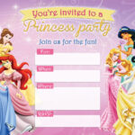 Princess Birthday Invitation Card Free Printable Printable Birthday Cards