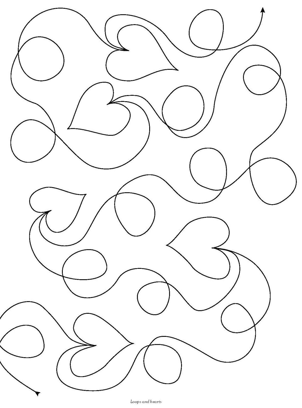 Printable Continuous Line Quilting Patterns Easy Free Motion 