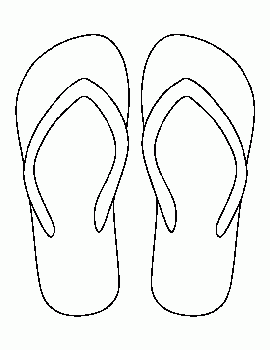 Printable Flip Flop Template