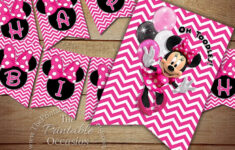 PRINTABLE Minnie Mouse Happy Birthday Banner Minnie Mouse