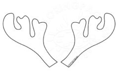 printable reindeer antlers pattern coloring page Printable Reindeer Antlers Pattern Coloring Page