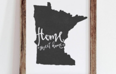 Printable Wall Art Minnesota MN 8x10 Print Home Sweet Etsy