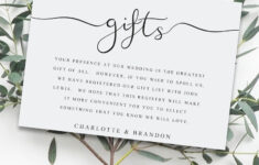 Printable Wedding Gift Registry Template Wedding Insert Etsy