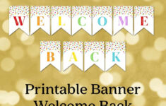 Printable Welcome Back Banner Rainbow Confetti Bunting Instant Etsy