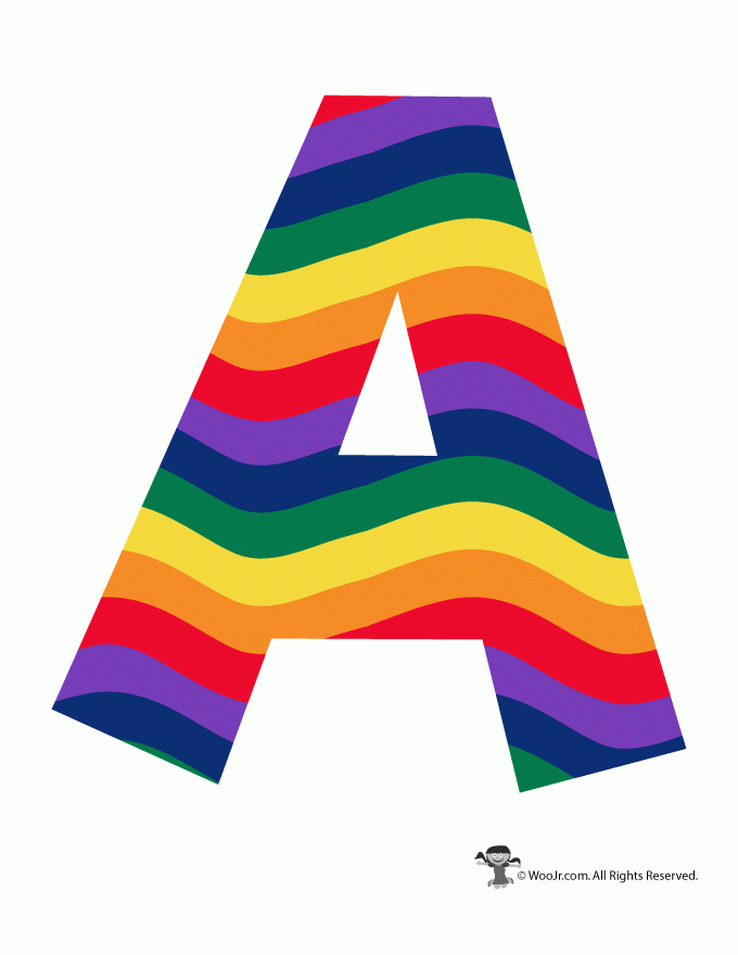 Free Printable Rainbow Letters