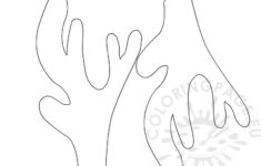 Reindeer Antler Template Printable Coloring Page