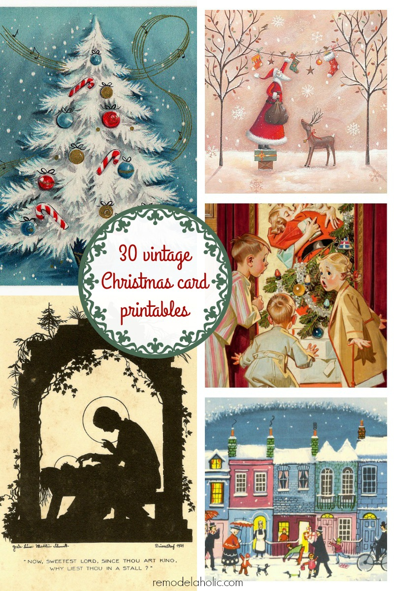Remodelaholic 25 Free Vintage Christmas Card Images Day 12