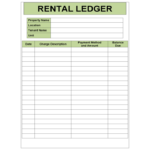 Rental Ledger Sample Template Free Download Rental Property