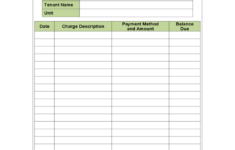Rental Ledger Sample Template Free Download Rental Property
