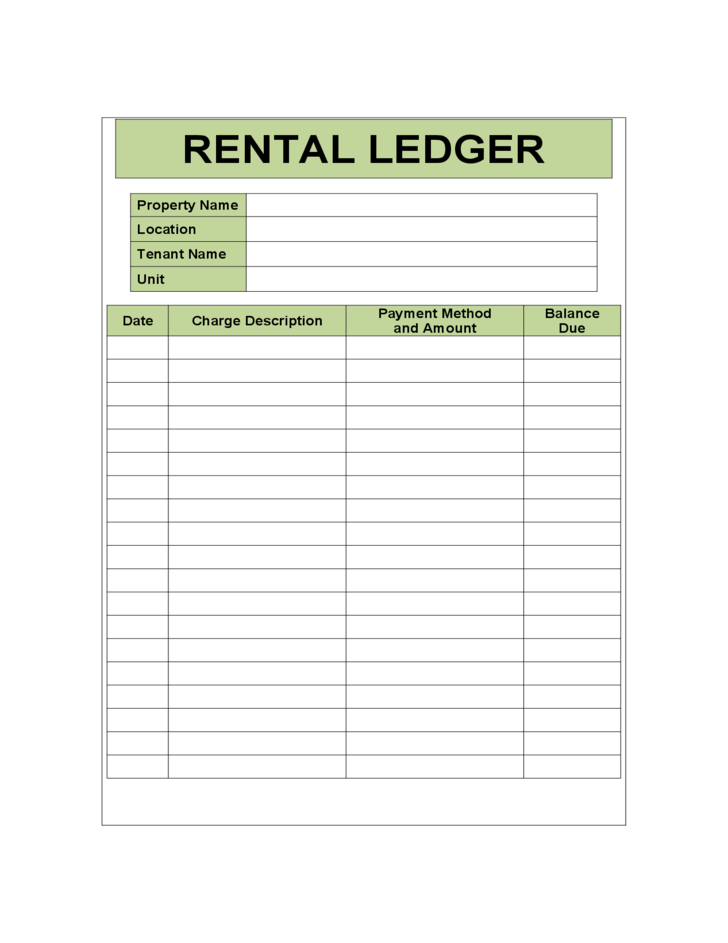 Rental Ledger Sample Template Free Download Rental Property Fanny