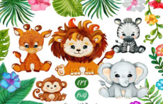 Safari Baby Animals Svg Files For Cricut Clip Art