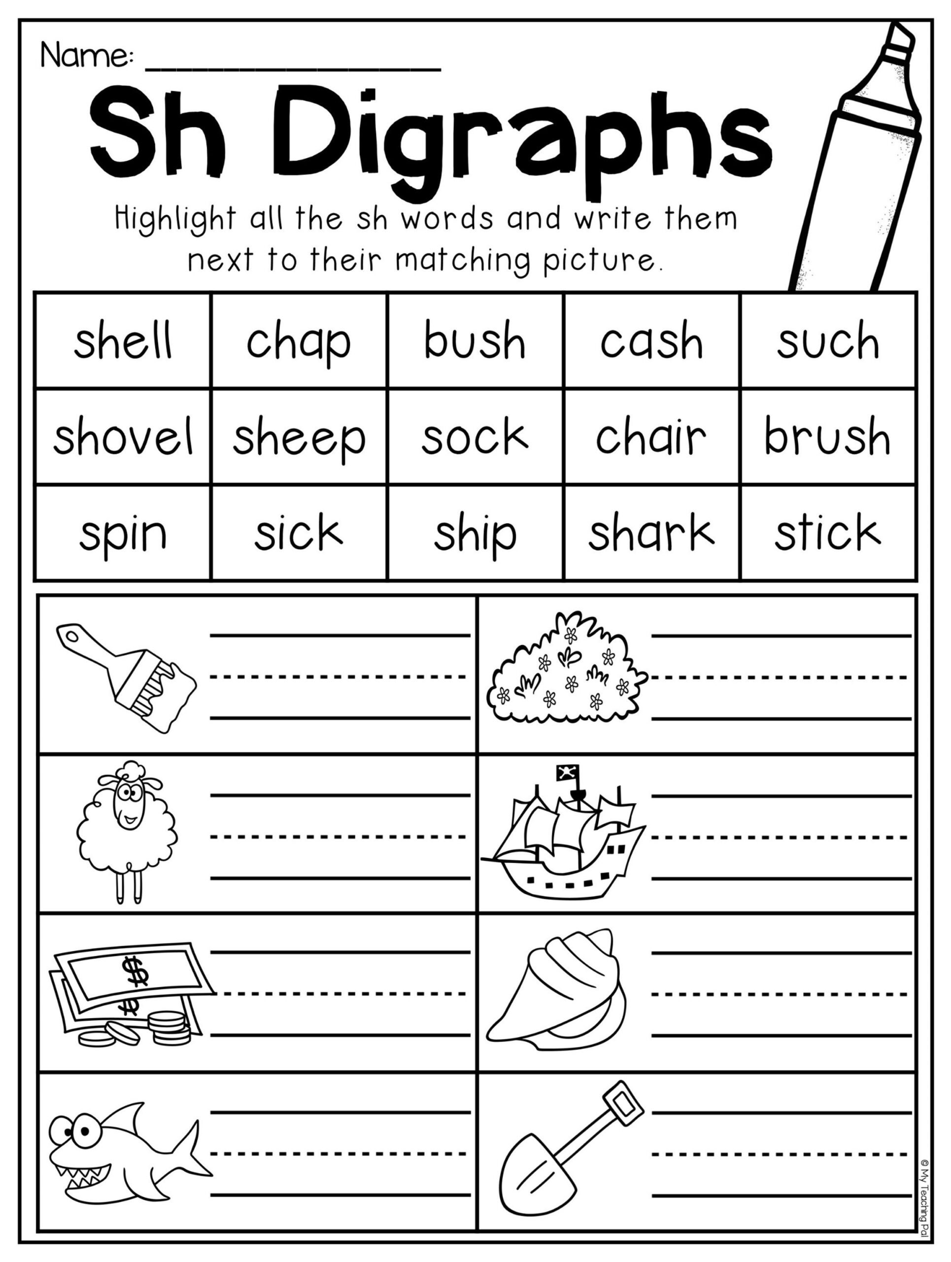 Sh Worksheets Free Printable Free Printable