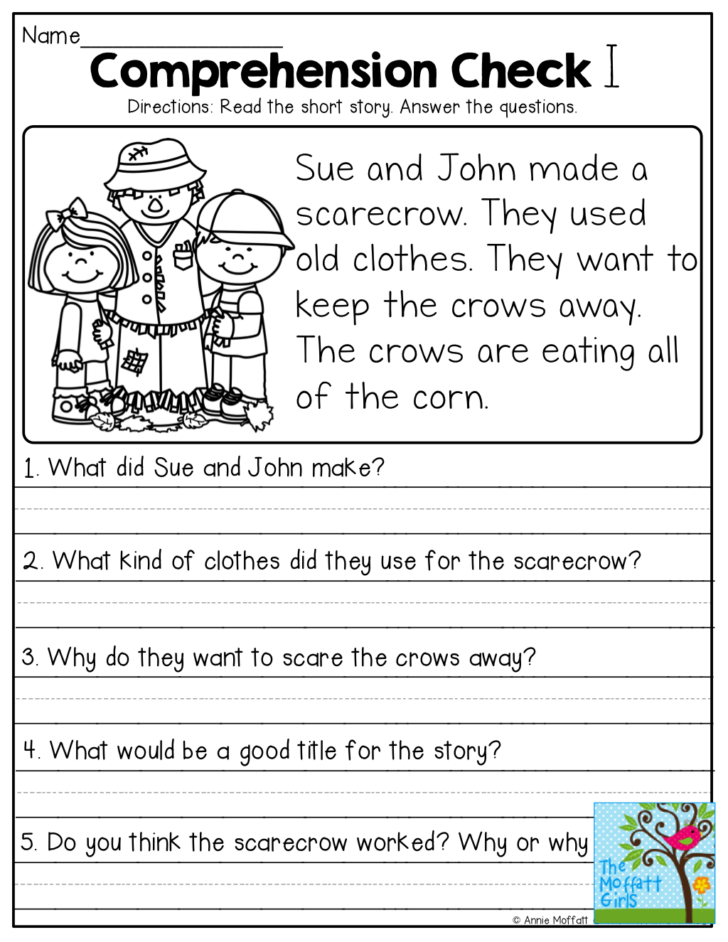 Short Stories With Comprehension Questions Reading Comprehension