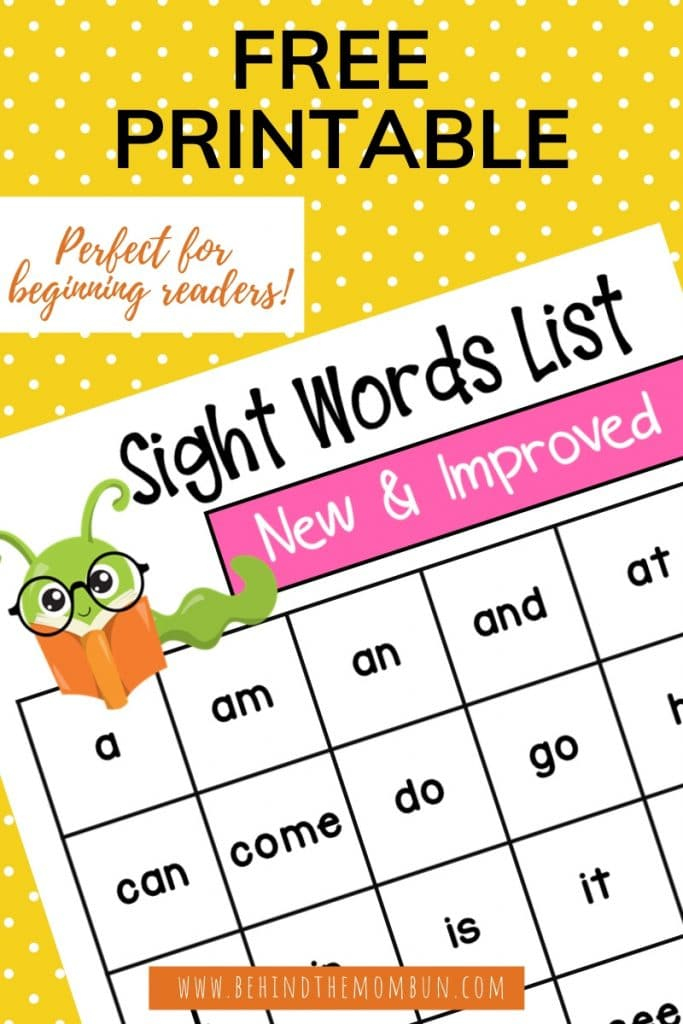 Sight Word List Printable Homeschool Printables For Free