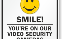 smile you re on our video security cameras sign sku k2 0031 Smile You re On Our Video Security Cameras Sign SKU K2 0031