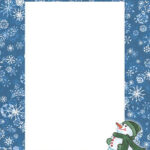 Snowman Looking Up Stationery Free Christmas Printables Stationery