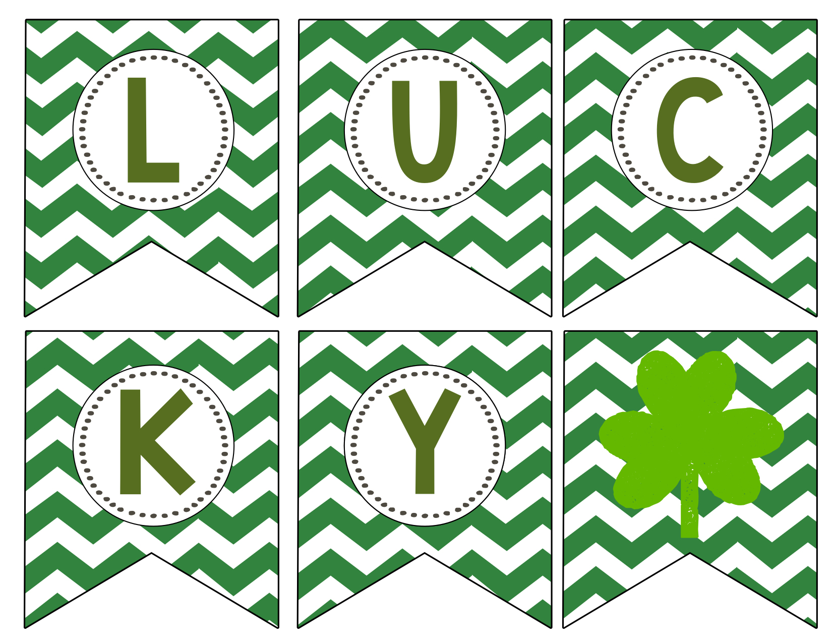 St Patrick s Day Lucky Banner Paper Trail Design