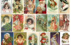 Stampin D Amour FREE VINTAGE PRINTABLE Christmas Collage