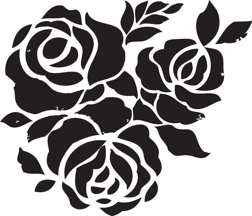 Stencils Printable For Decoration Rose Stencil Free Stencils 