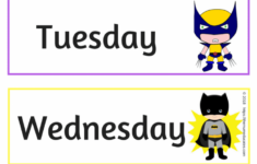 Superhero Days Of The Week Flashcards The Mum Educates