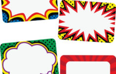 Superhero Name Tags Labels