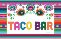 Taco Bar Printable Sign Instant Download Fiesta Graduation
