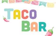 Taco Bar Printable Sign Instant Download Fiesta Graduation Etsy