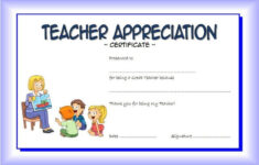Teacher Appreciation Certificate Free Printable 4 Teacher