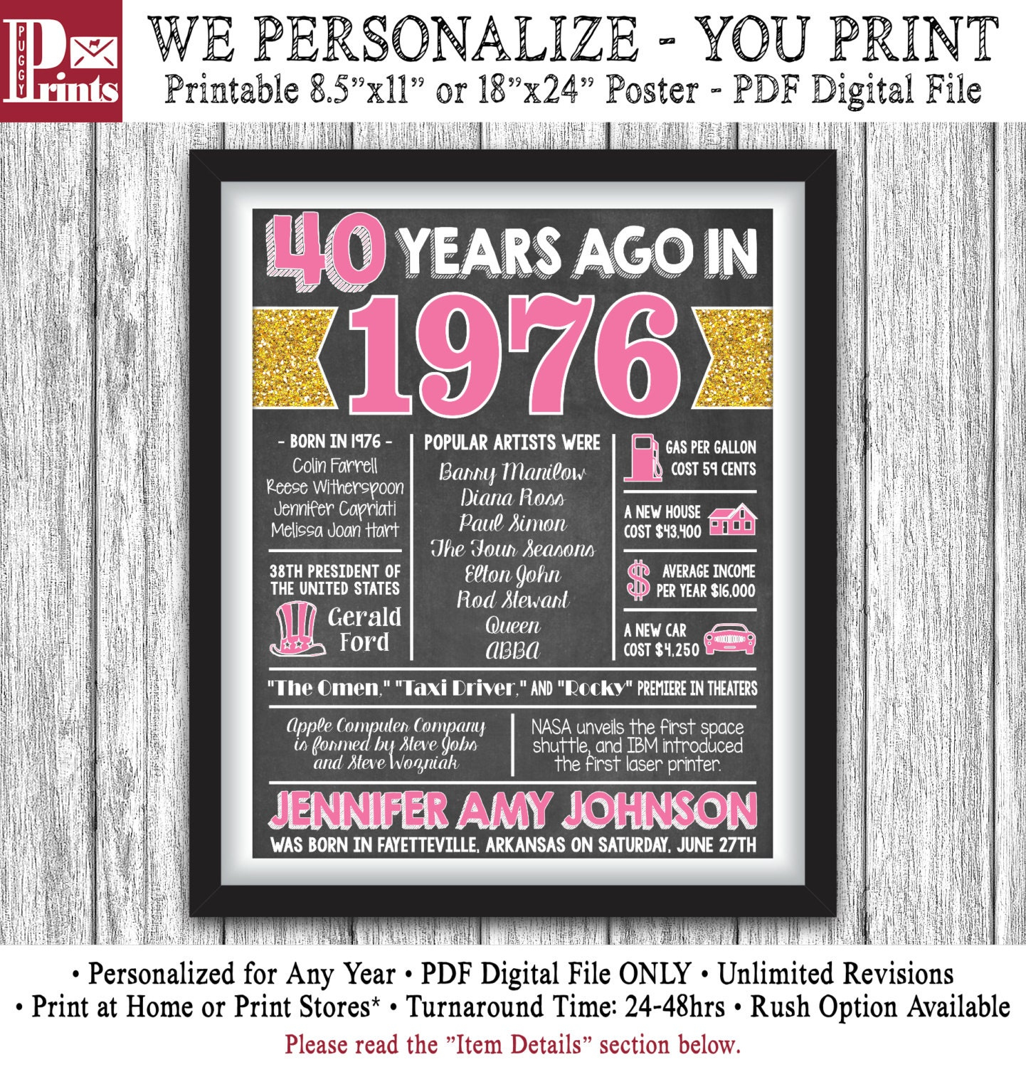 1937 Thhe Year You Were Born Free Printable