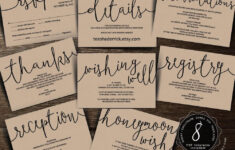 wedding insert cards pdf template instant download enclosure card Wedding Insert Cards PDF Template Instant Download Enclosure Card