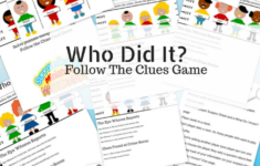 Who Did It Free Printable Guessing Game And Crime Solving Worksheets