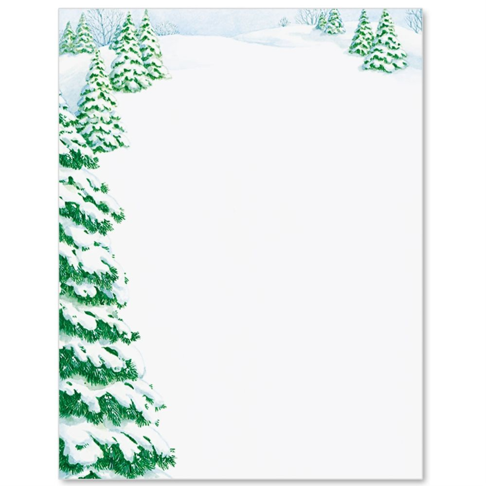 Winter Day Letter Paper Idea Art Letter Paper Christmas Stationery 